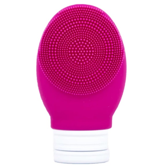 Pulsaderm 2-Speed Waterproof Antimicrobial Sonic Silicone Washcloth Hot Pink NIB - Picture 2 of 5